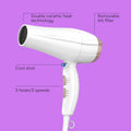 Double Ceramic Travel Dryer with Concentrator & Folding Handle, 1875W Travel Blow Dryer with Smart Voltage Technology, Ionic Conditioning Fights Frizz, 3 Heat & 2 Speed Settings